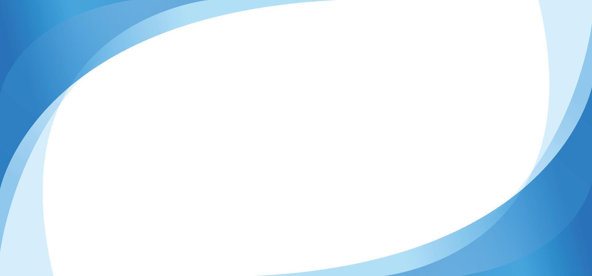 Dark and light blue abstract banner background with curve border, gradient color, and white copy space vector