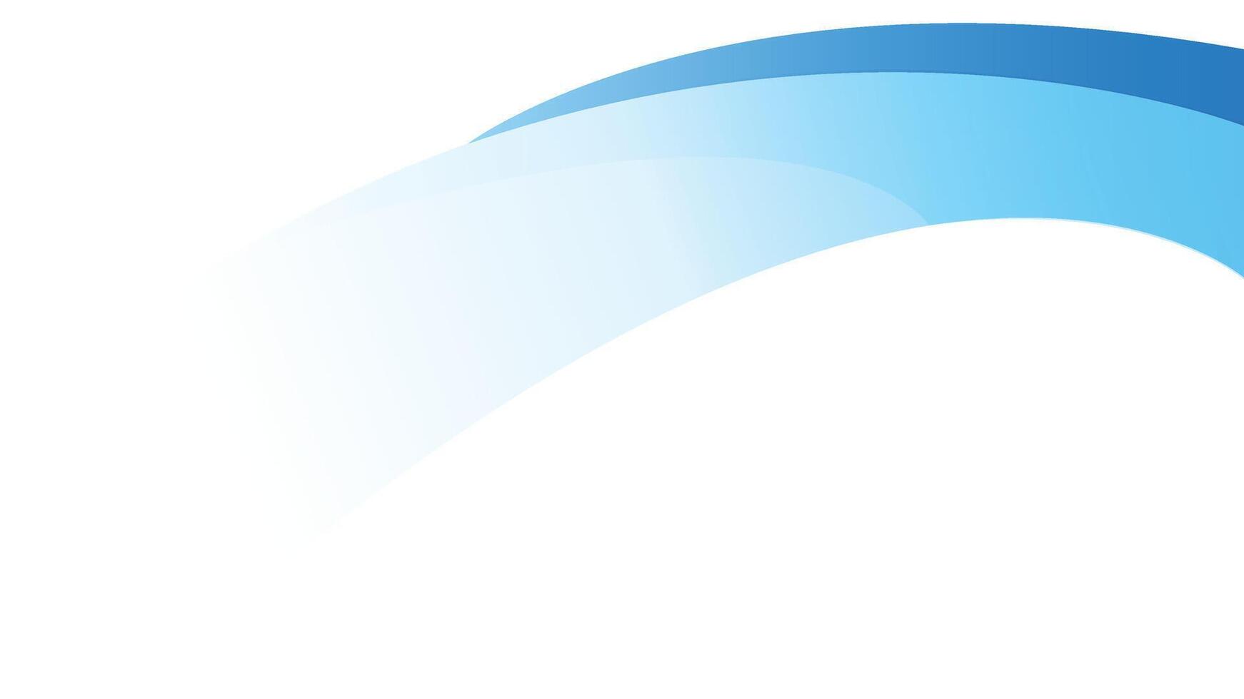 Dark and light blue curve abstract banner background with gradient color and white space vector