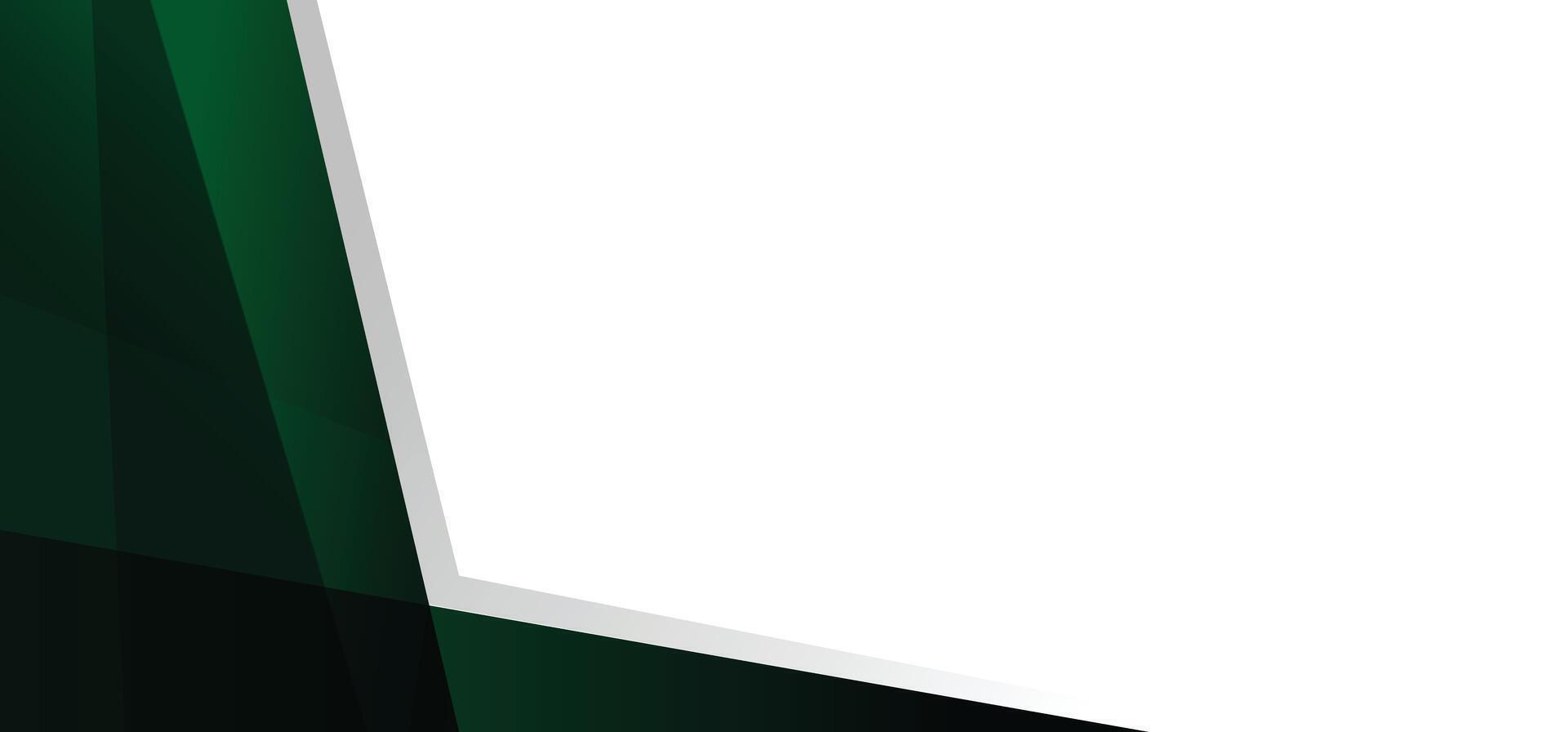 Minimal emerald green abstract geometric shapes on a white background with gradient color, multiply, and copy space vector
