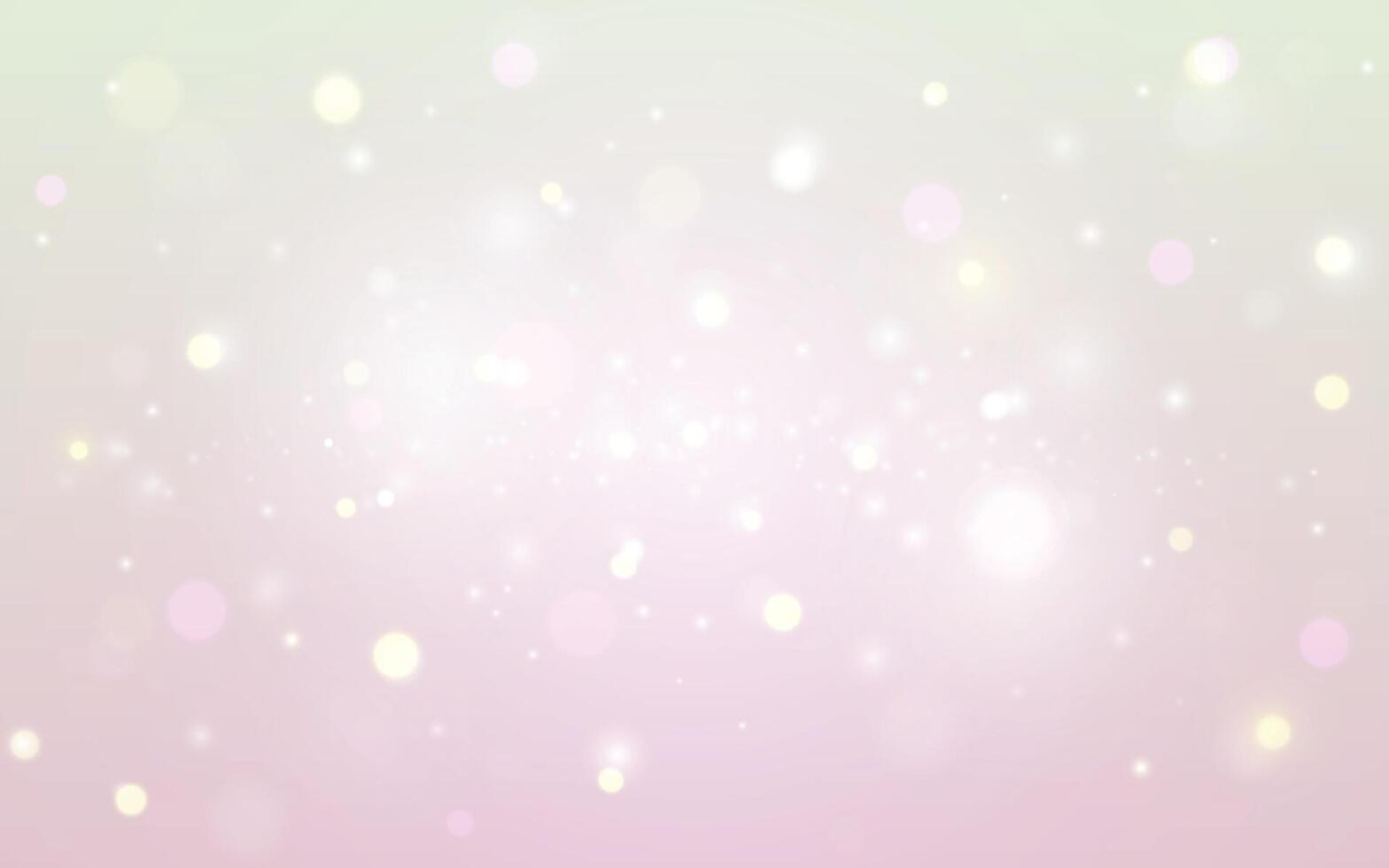 Pastel Bokeh Light Background in Pink and Yellow Soft dreamy sparkle dots for baby shower and wedding designs, Background decoration vector