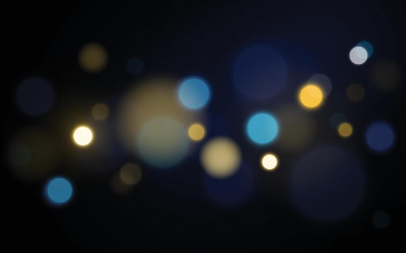 Dark Blue and Gold Bokeh Background, Elegant glowing lights in navy and amber tones, Background decoration vector