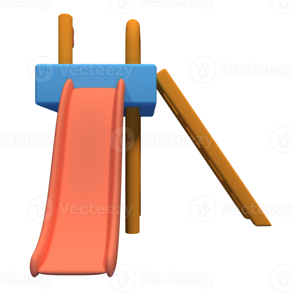A slide with a wooden slide and a blue slide png
