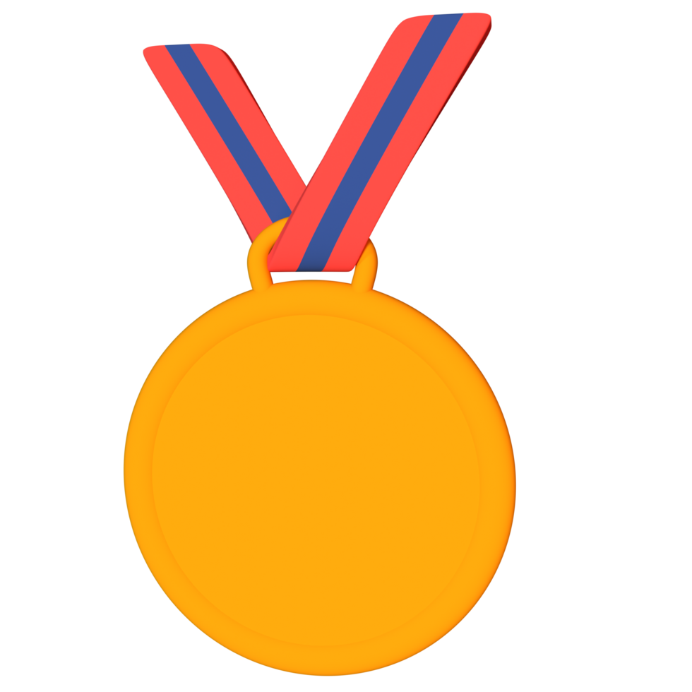 A medal with a ribbon on it png