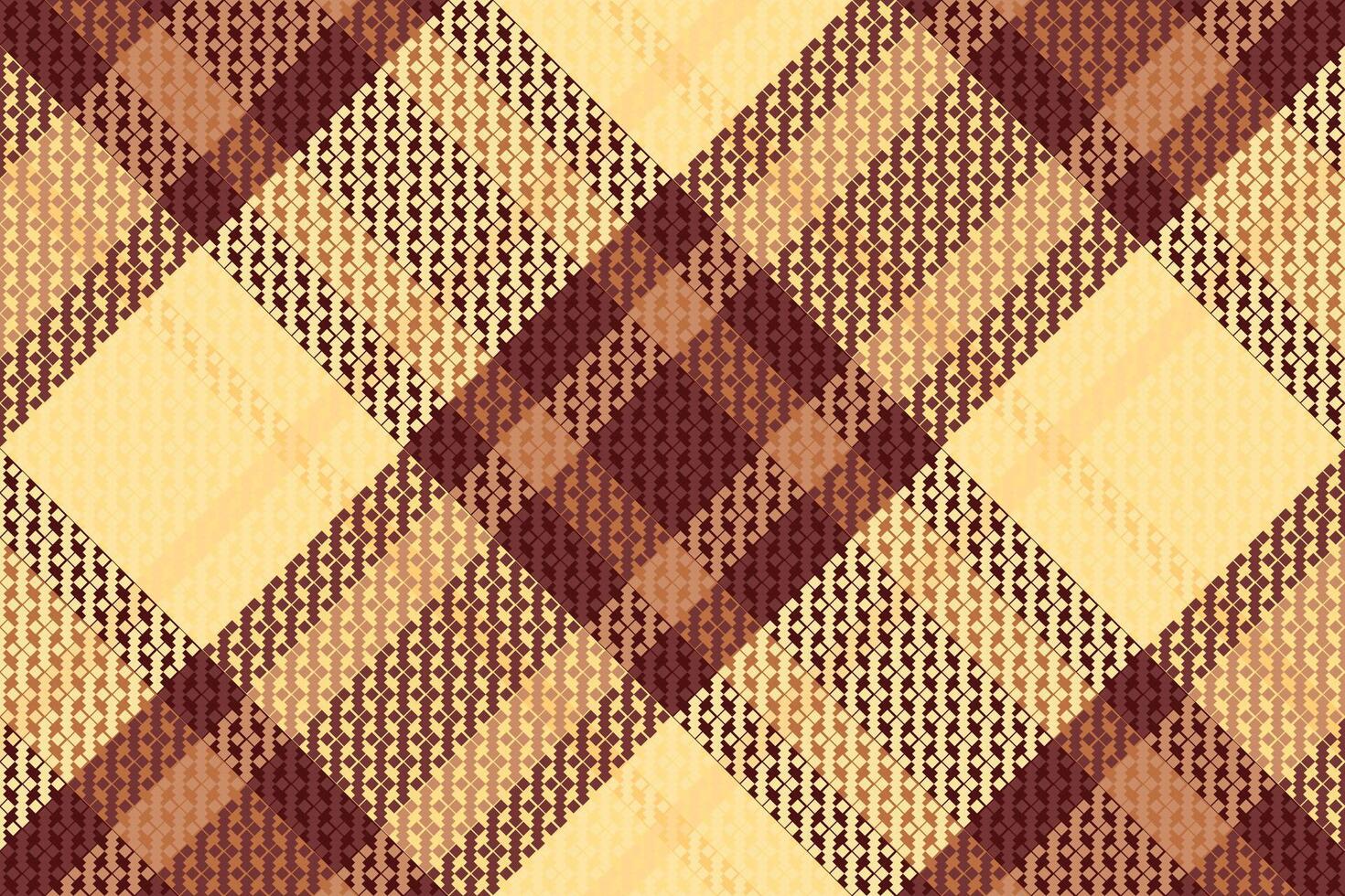 A brown and beige plaid pattern vector