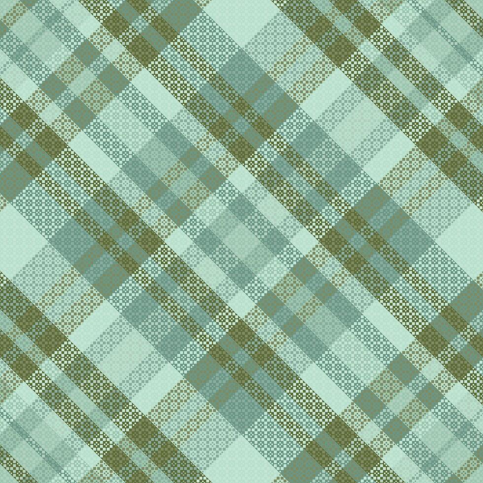 A plaid pattern in green and blue vector