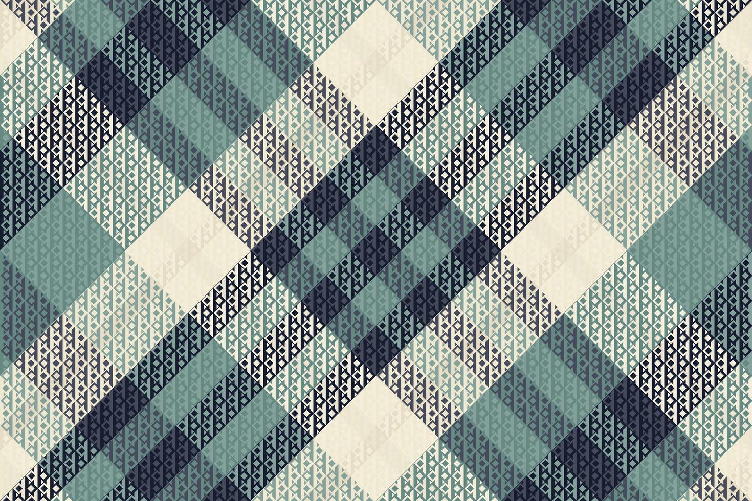 A blue and white plaid pattern vector
