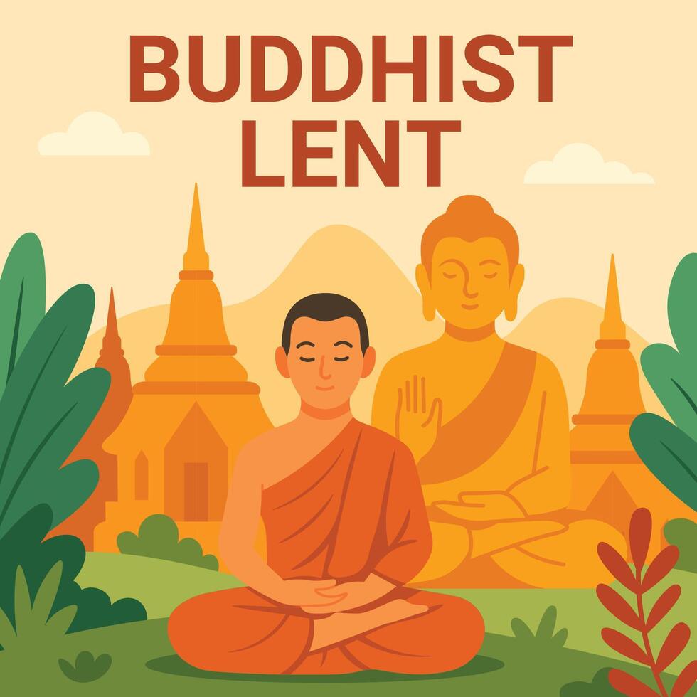 Buddhist lent - buddhist lent vector