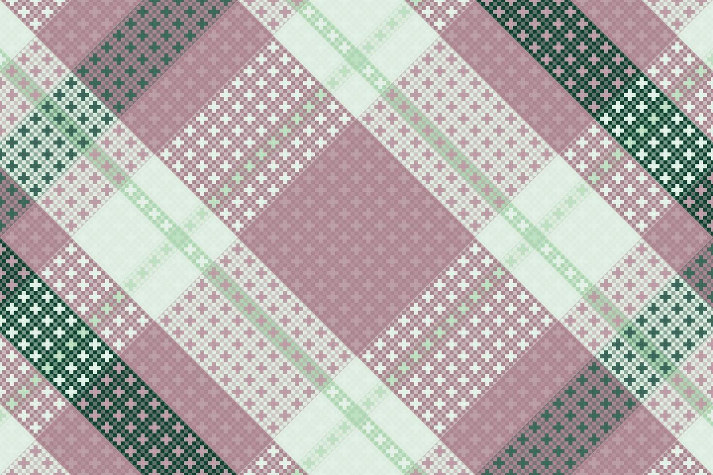 A plaid pattern in pink and green vector