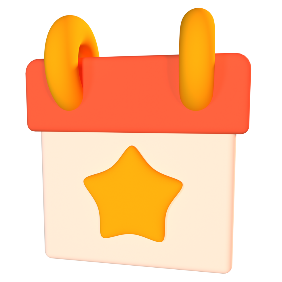 icon A calendar with a star on it png