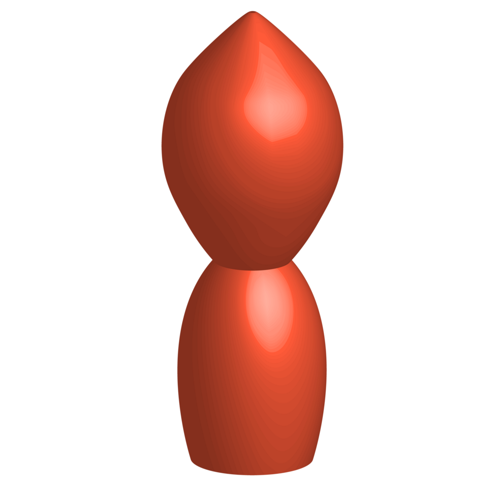 Abstract orange double globe 3d render png