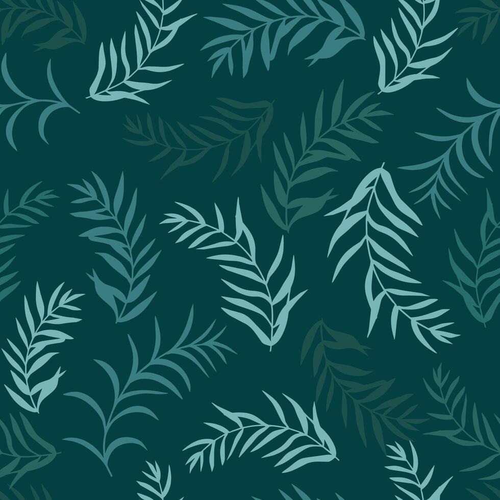 Tropical seamless pattern with leaves. illustration. vector