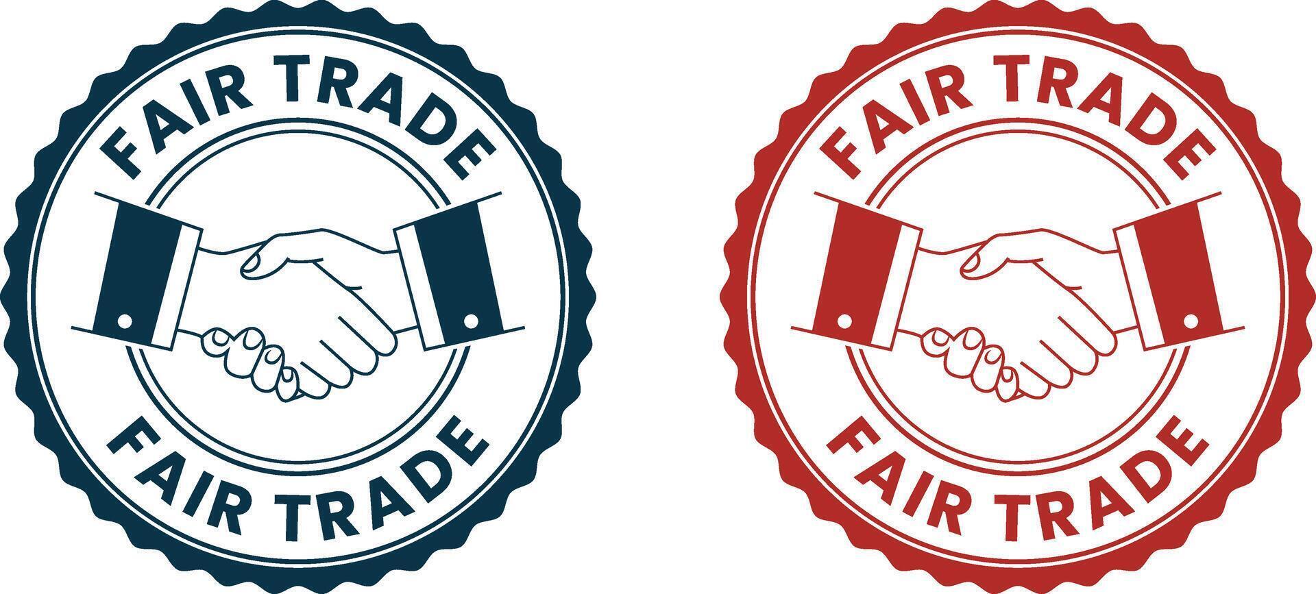 fair trade logo and seal vector