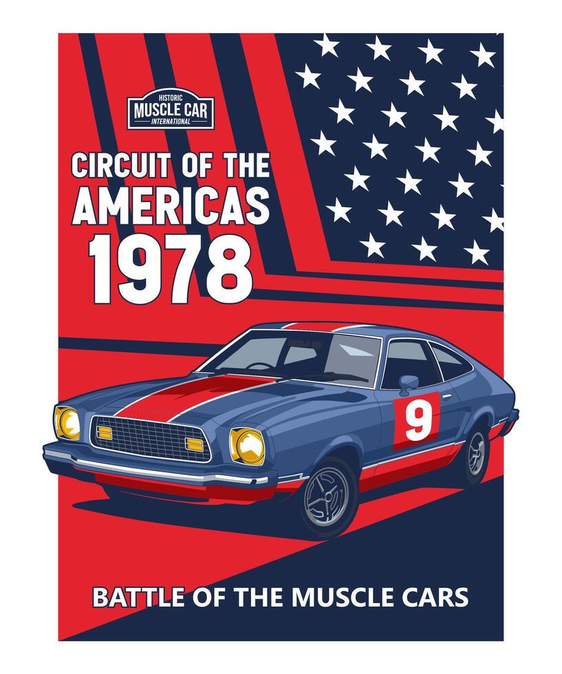 1978 Circuit of the Americas Muscle Car vector