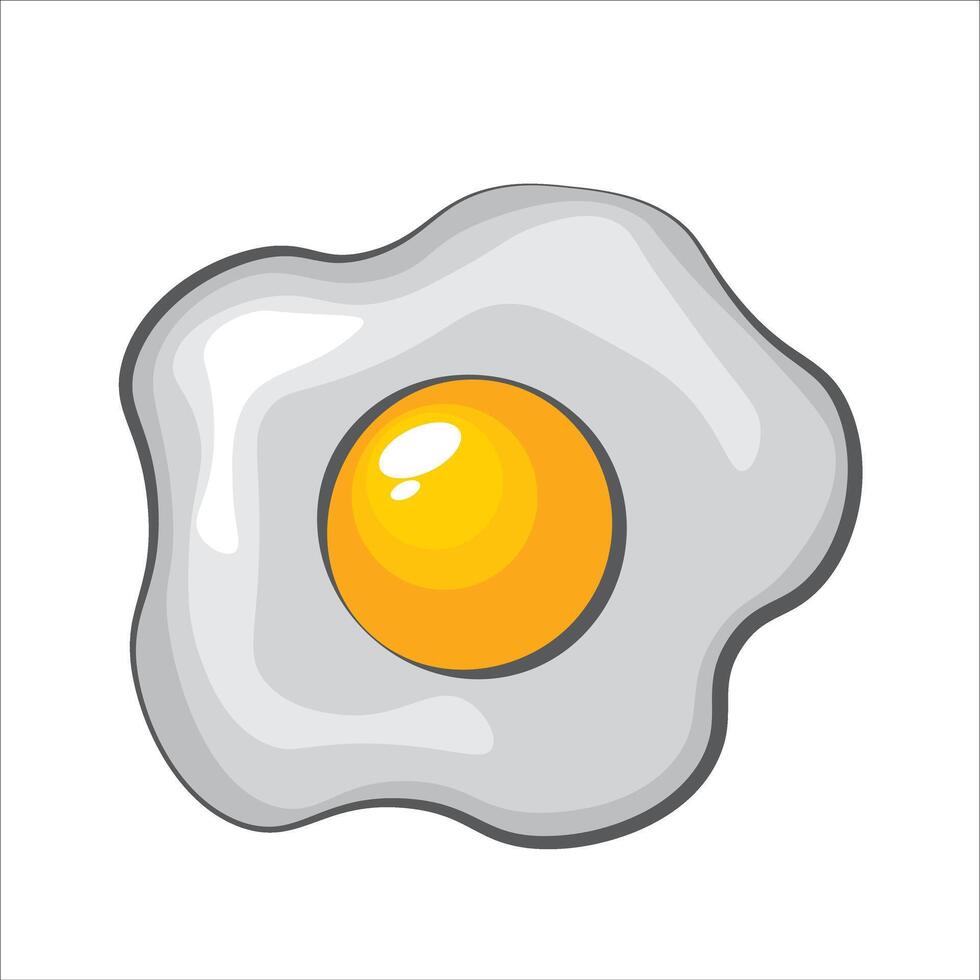 this sunny side up egg is comfortable vector