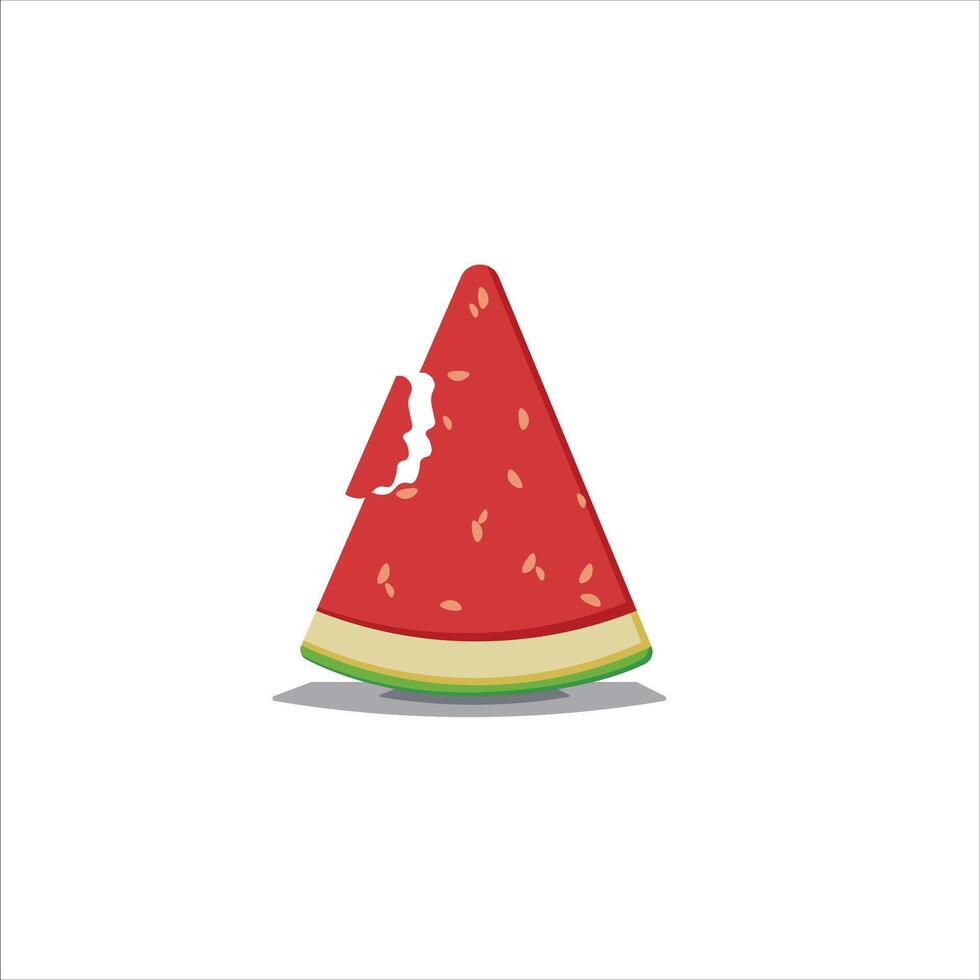 The watermelon is very fresh after being cut. vector