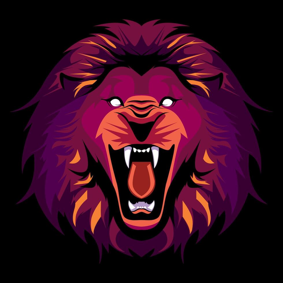 lion head icon vector