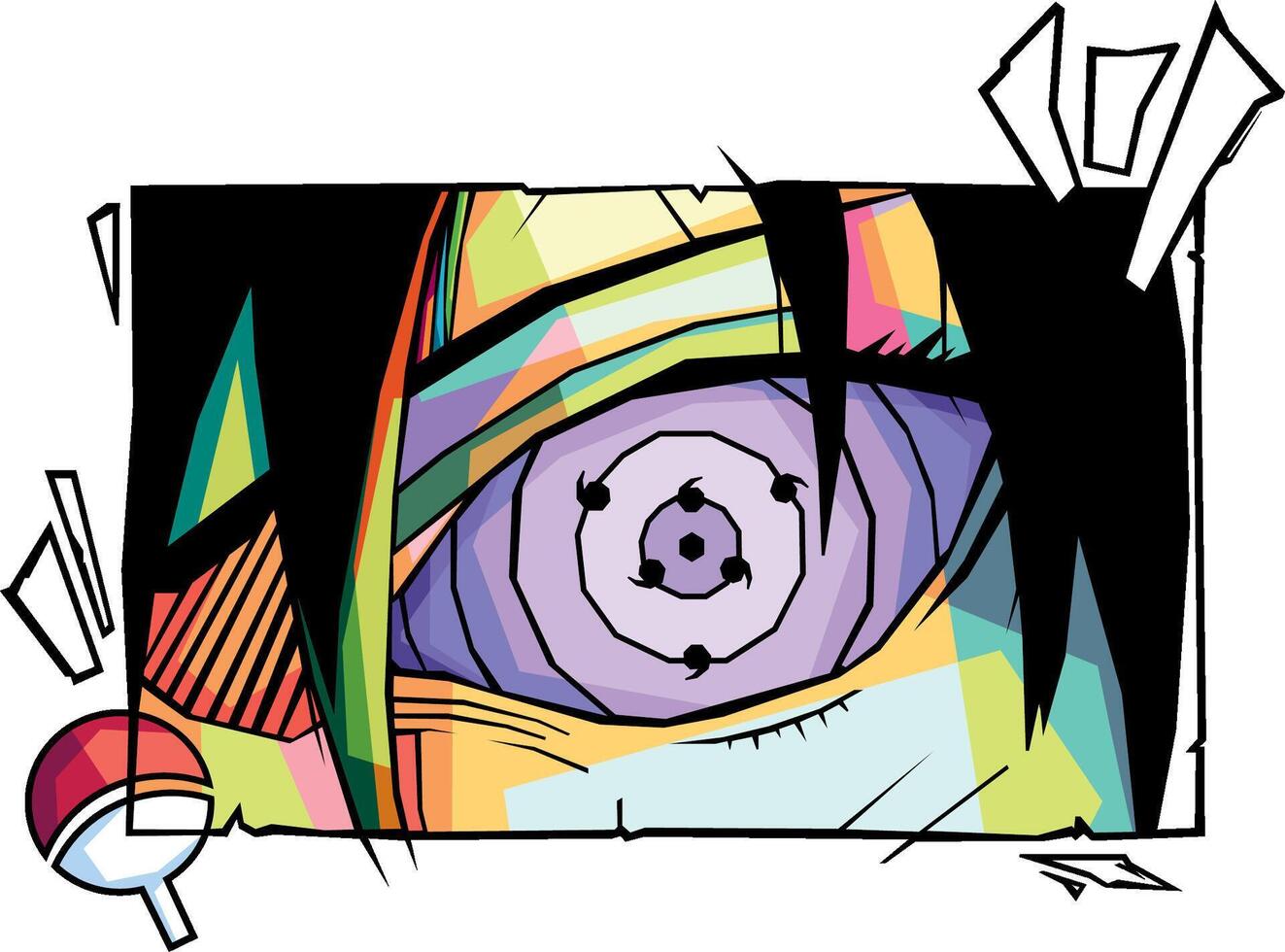 Rinnegan eyes fan art vector