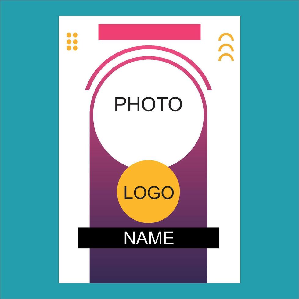 simpel ID card templet vector