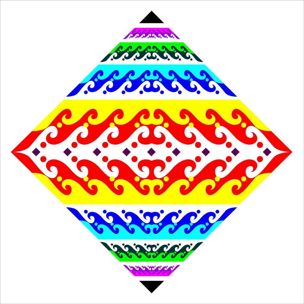 mandala design illustration collaborated with batik art vector