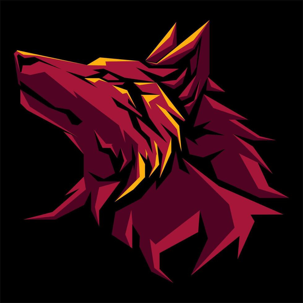 wolf simple logo vector