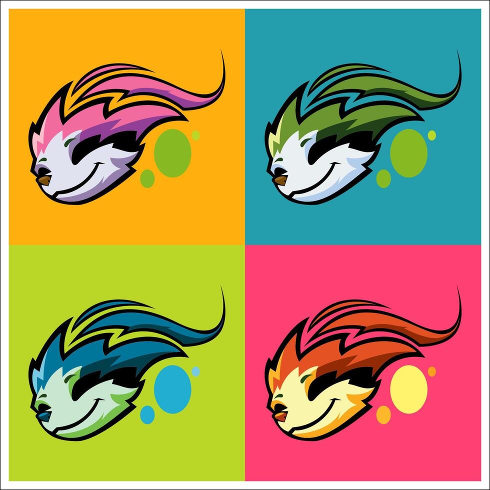 litle fox logo vector