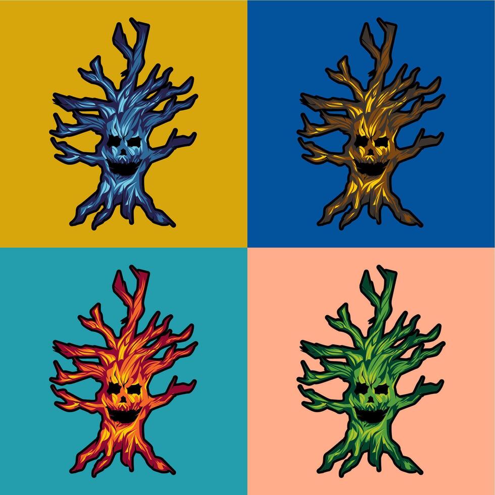 tree character design vector