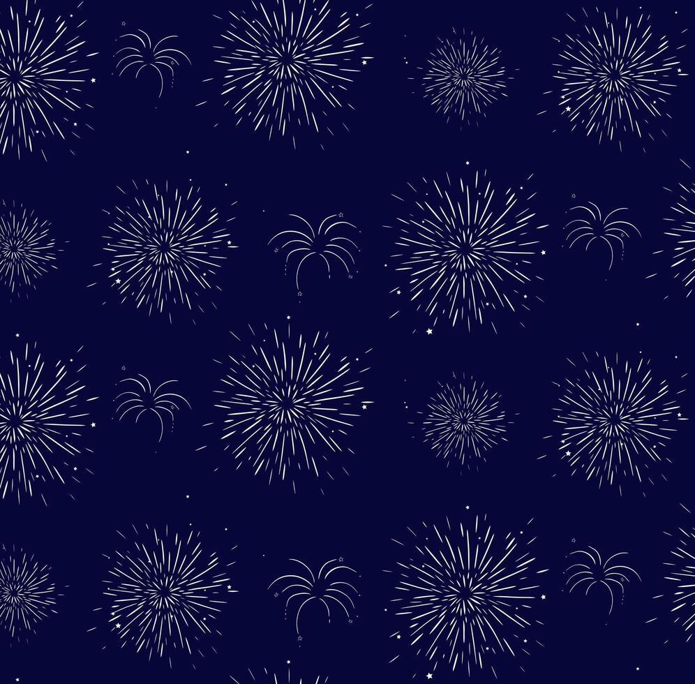 firework seamless pattern in night. Seamless pattern. graphic line ink illustration. for postcard, banner for cards, decorations, stickers, logo, menu, various designs. vector