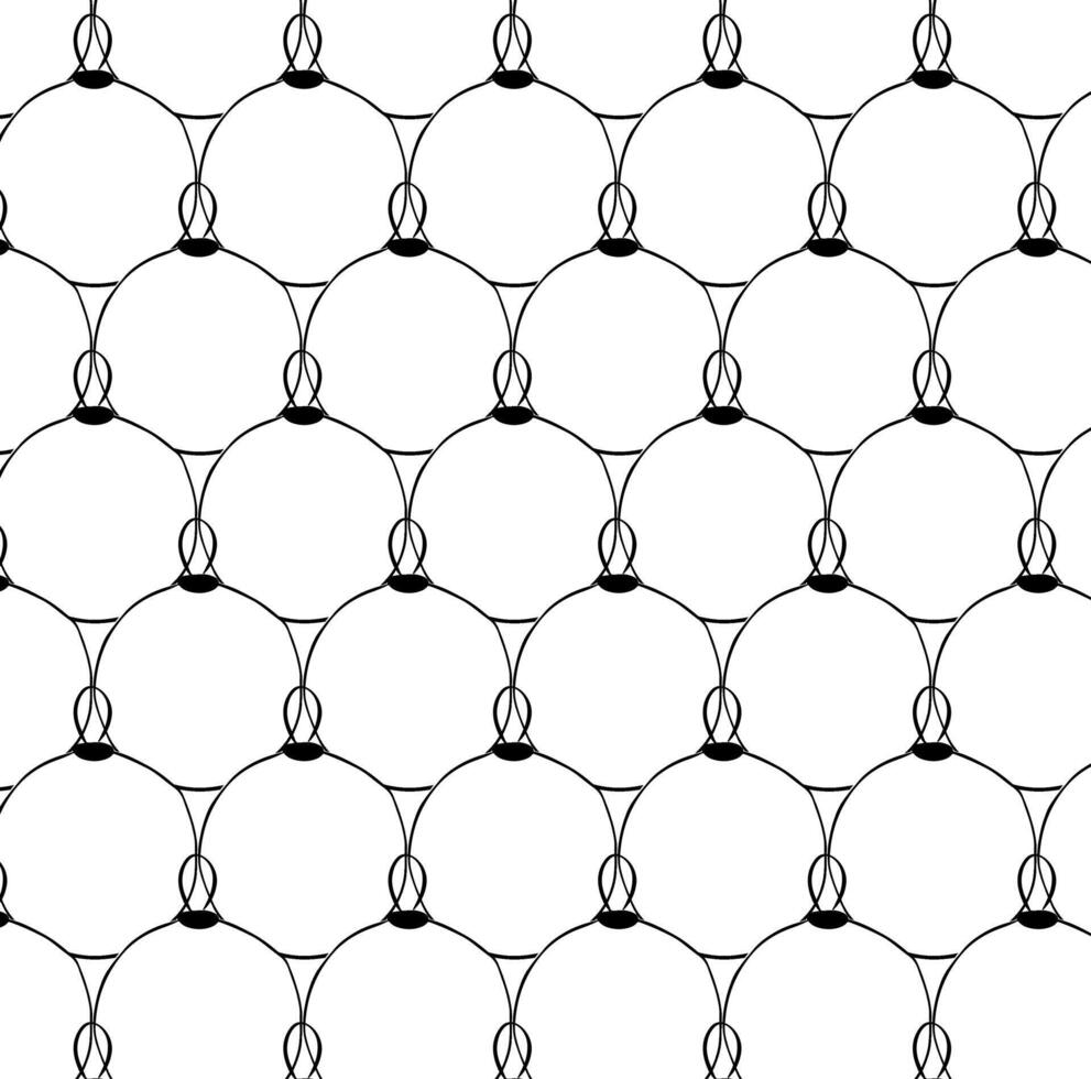 Seamless pattern Christmas tree toys. White printed balls graphic line ink illustration. Design web wrapping wallpaper print cover textile. For logo, web, package, sticker. vector
