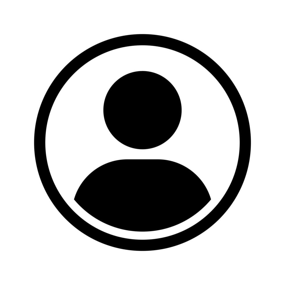 Avatar default user profile icon. Social media profile picture symbol. Person icon, gender neutral outline round shape sign, User account dp symbol isolated on white background, illustration. vector