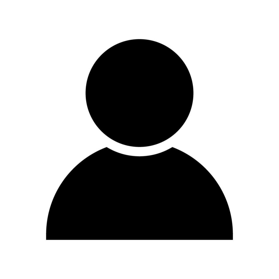 Avatar simple flat default user profile icon. Gender neutral person silhouette, profile picture symbol, user account dp sign best for social media, icons, web and app design, illustration. vector