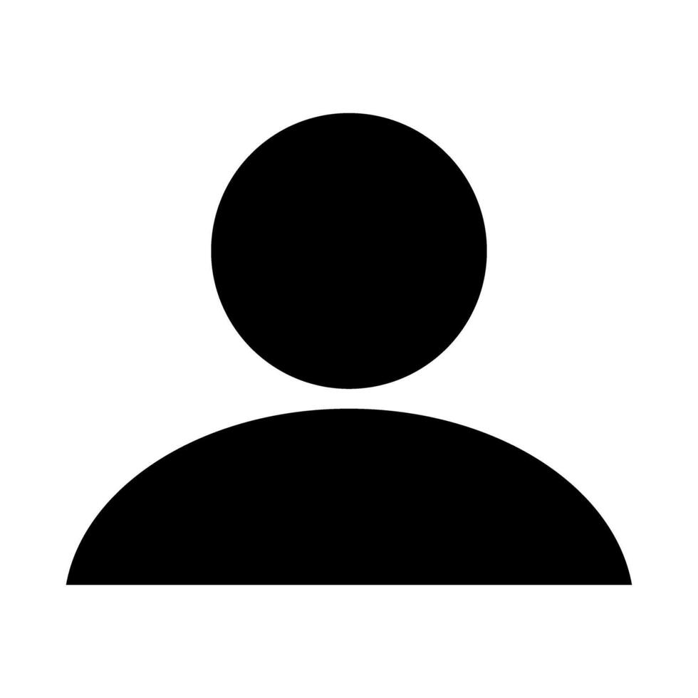 Avatar default user profile simple flat icon, gender neutral silhouette. Social media profile picture symbol, user account dp sign for web, app and creative designs, illustration. vector