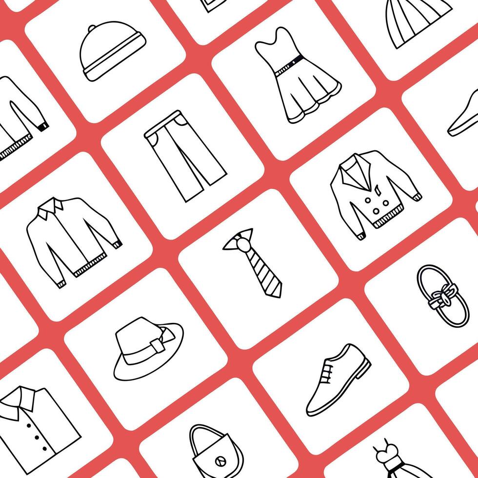Clothing icons set vector