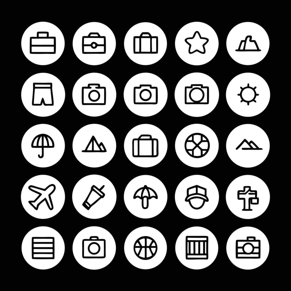 Travel icons set illustration vector