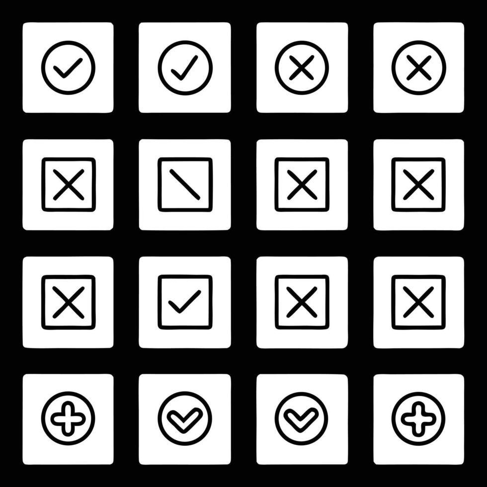 Check mark icon set vector