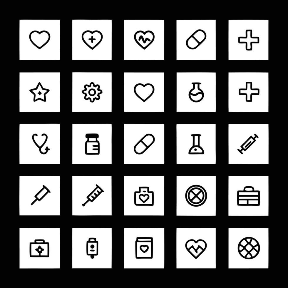 Medical icons set vector