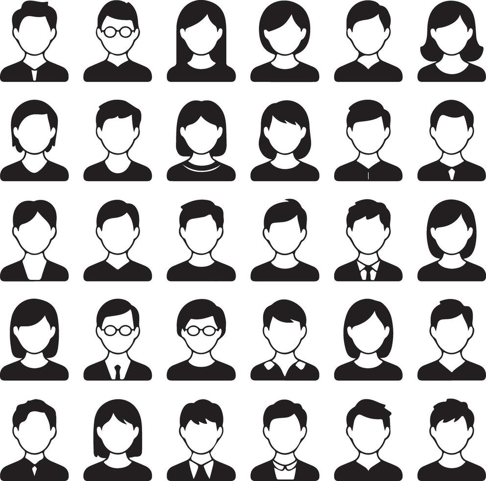A set of people avatars icons vector