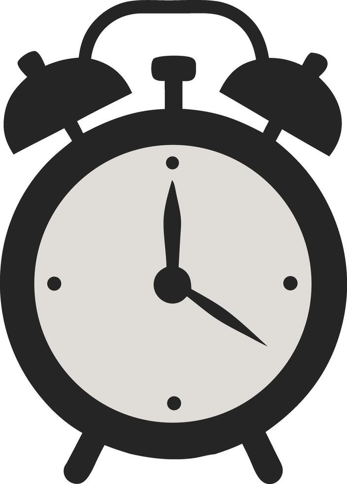 Stylish Black Clock Silhouette for Graphic Art and Timekeeping Needs vector