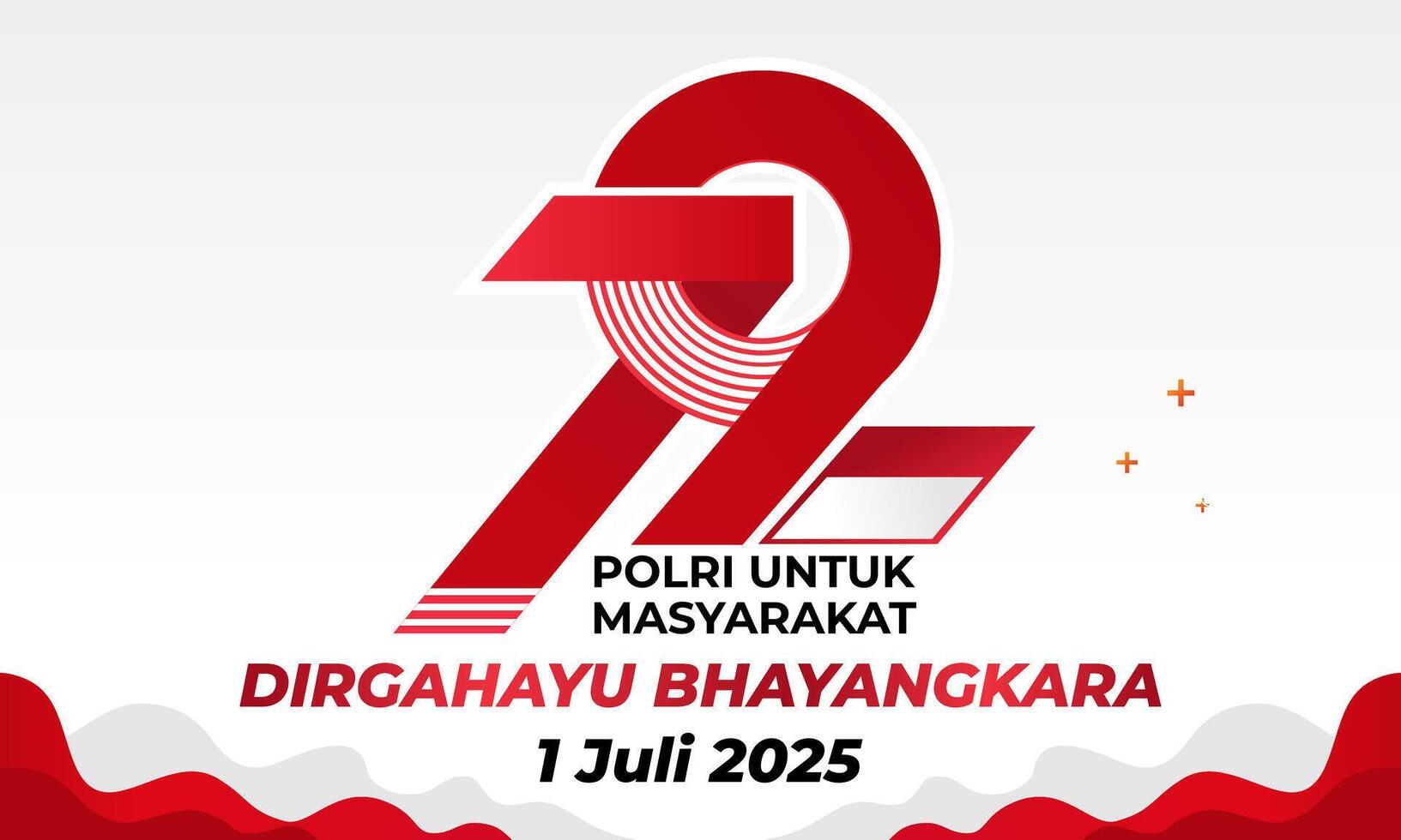79th anniversary of the Indonesian National Police Bhayangkara Day vector