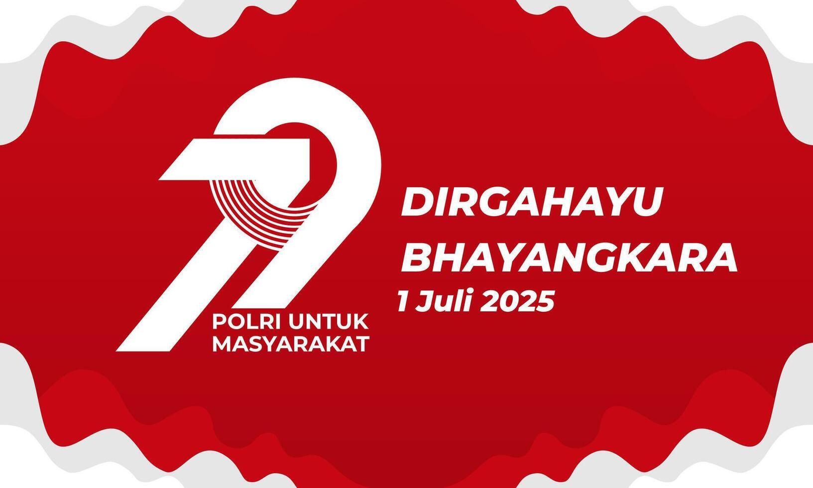79th Anniversary of the Indonesian National Police POLRI in 2025 vector