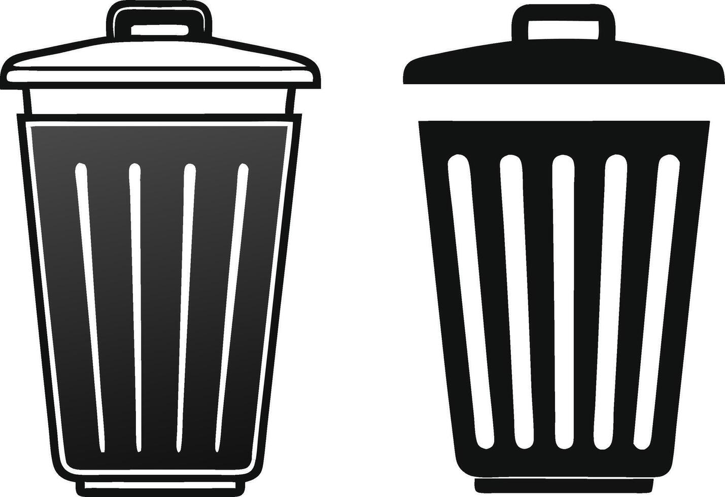 Trash Can Icons illustration vector