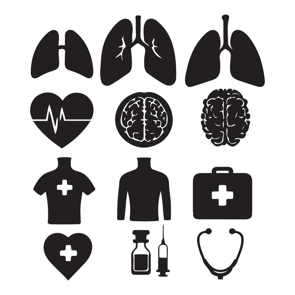 Single medical icon design with silhouette vector