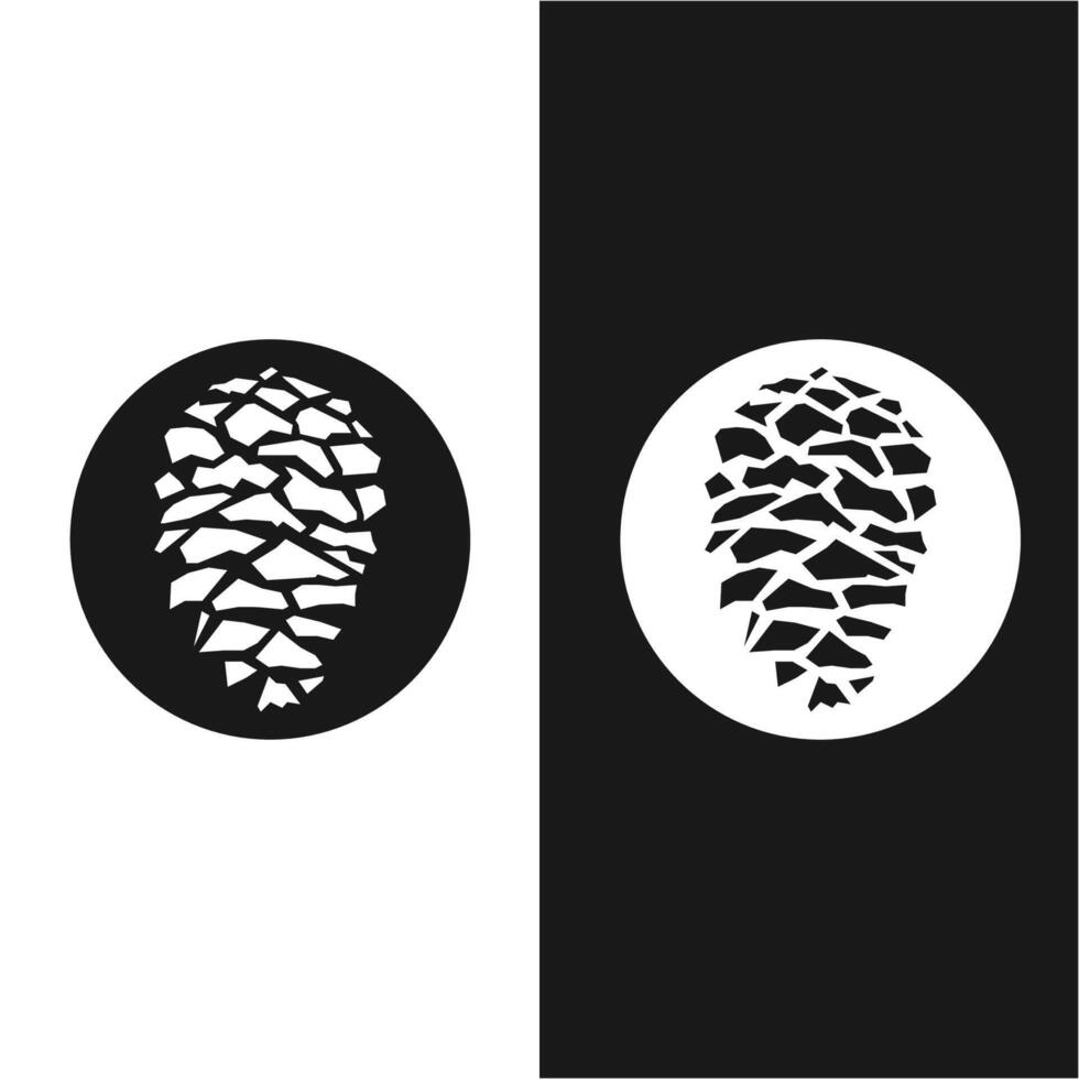 set of Pine cone icon logo design vector