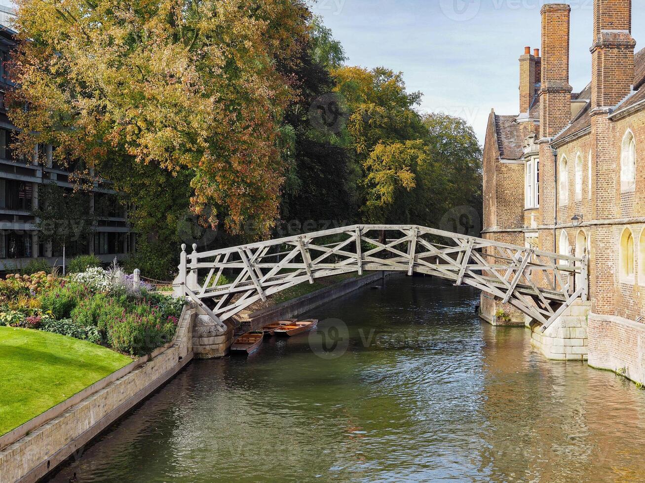 Mathematical bridge in Cambridge photo