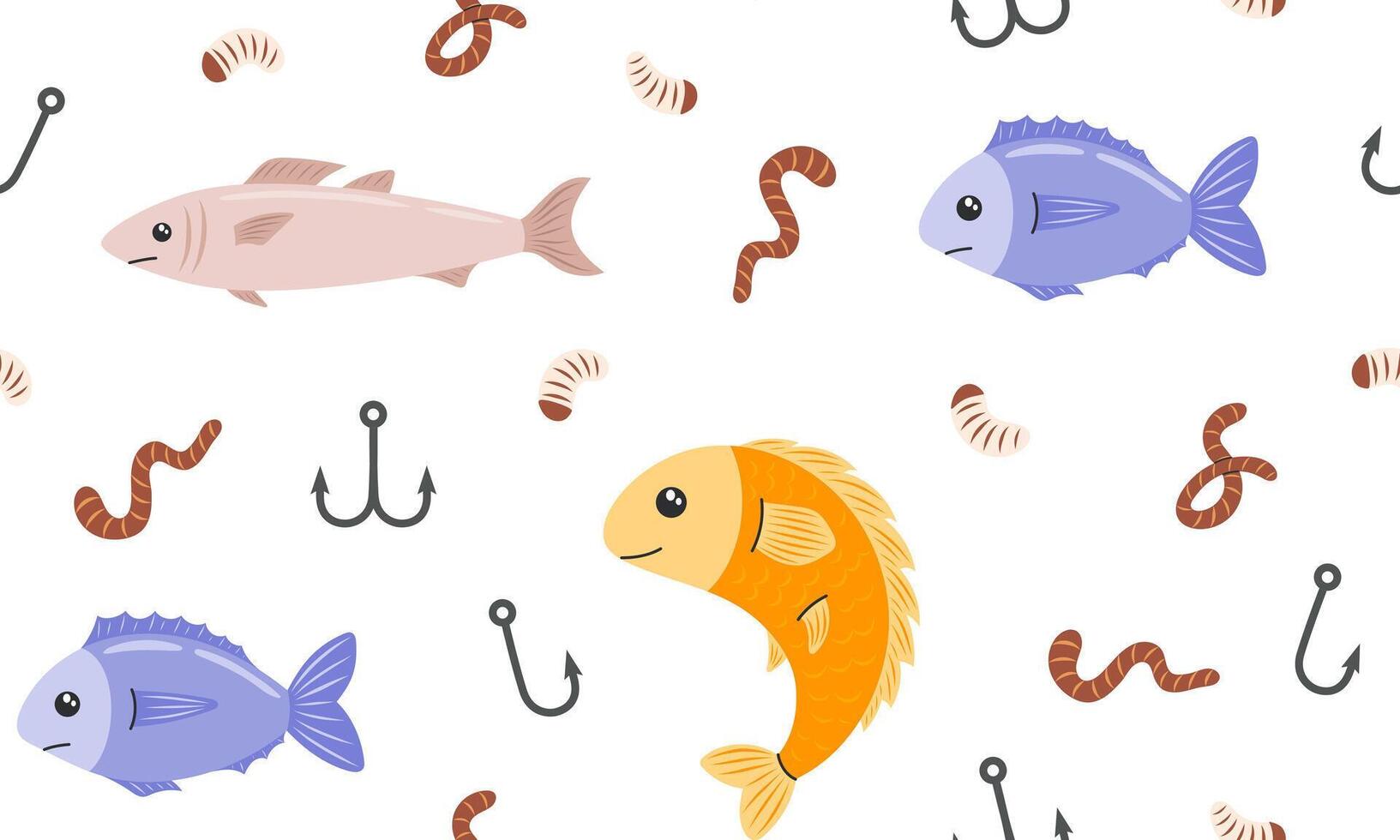 colorful fish pattern design vector