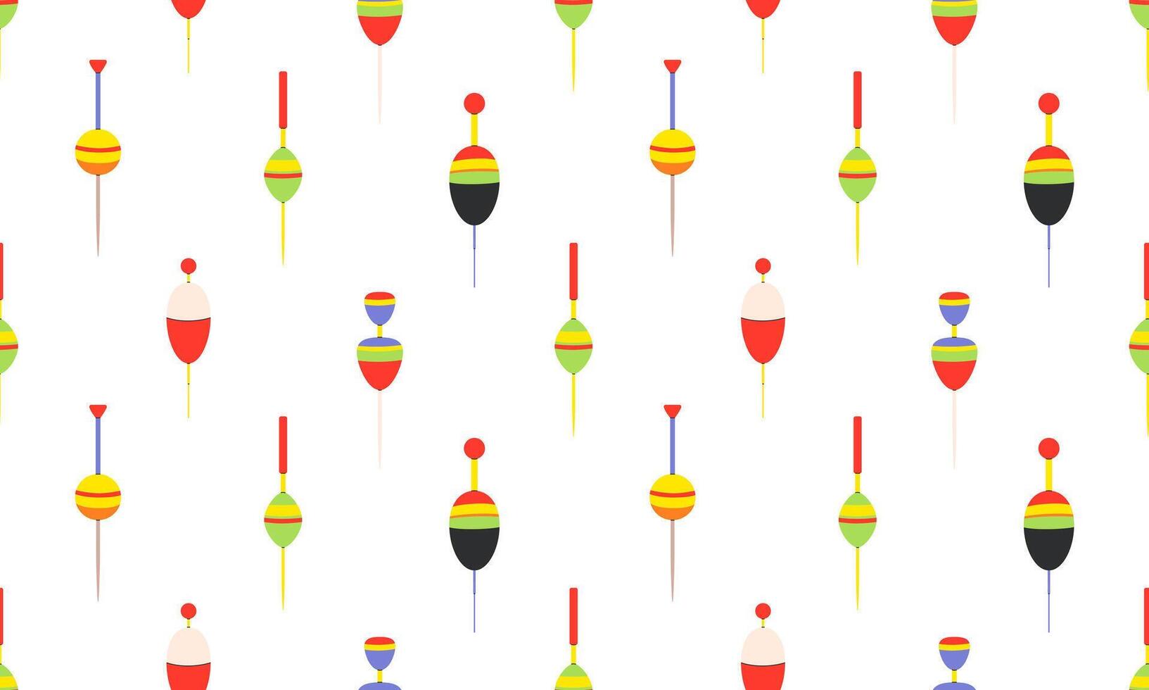 Colorful pattern of fishing floats vector