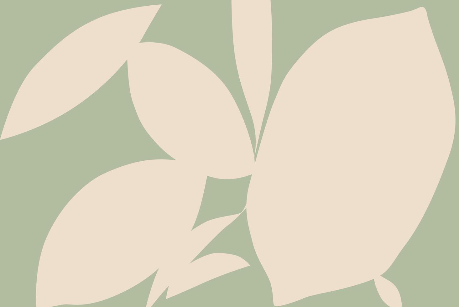 Abstract art background with shape form drawing in olive and beige bg vector