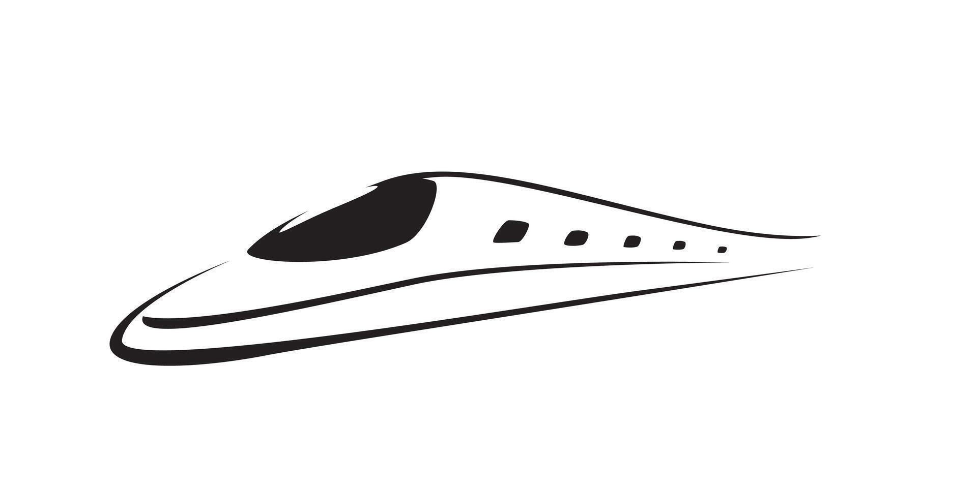 high speed bullet train vector