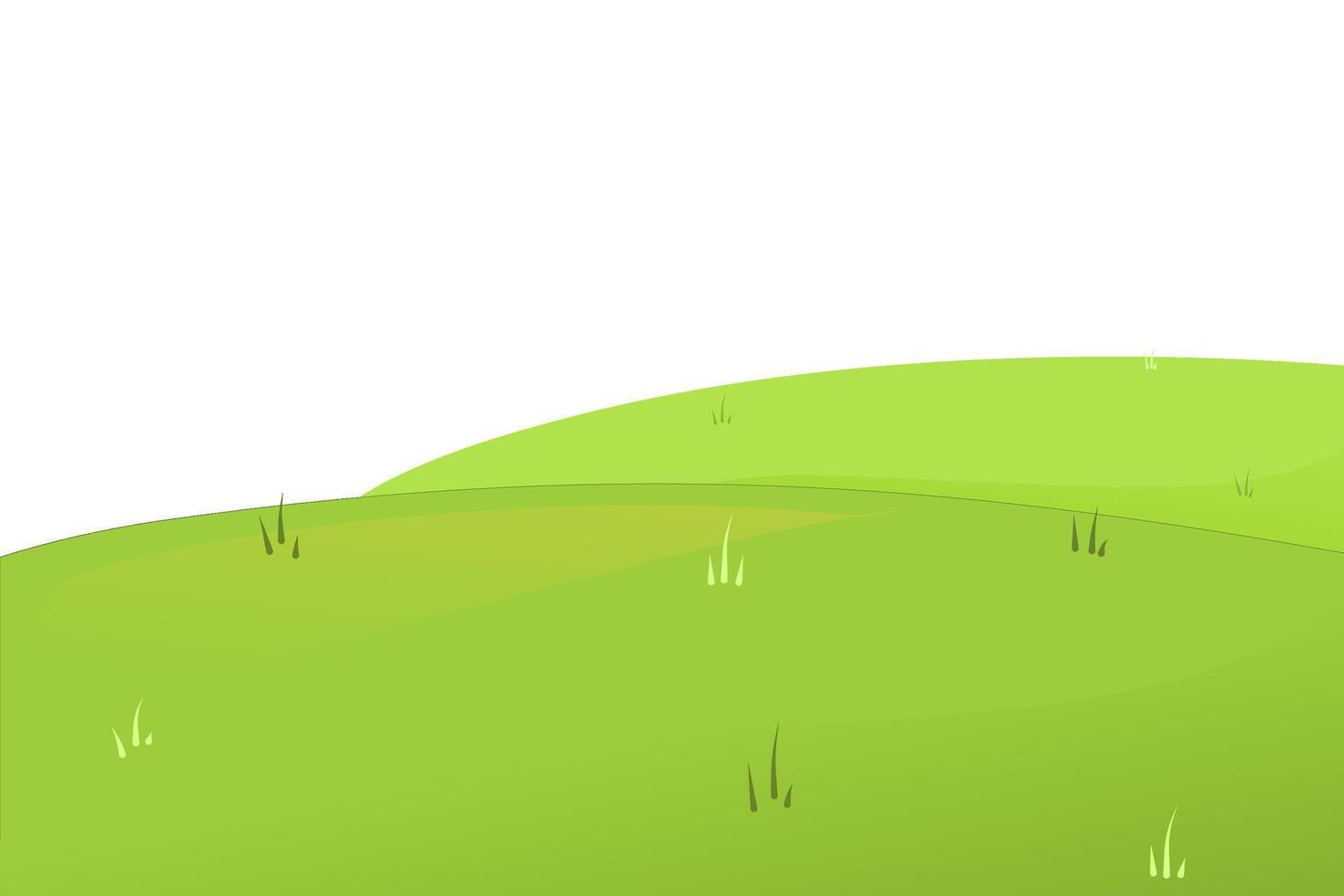 Landscape green grass illustration vector