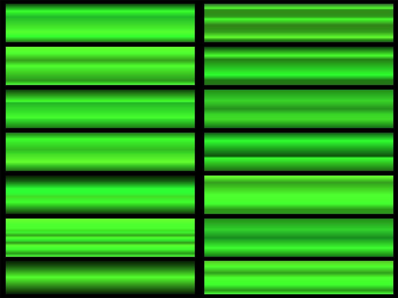 Big green collection of gradients. green palette..green metallic gradients vector