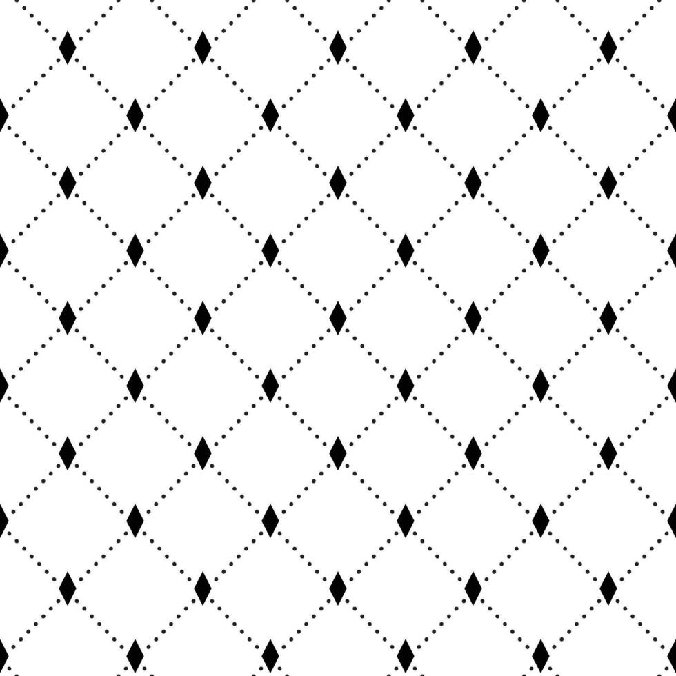 Black and White geometryDiamond Grid Pattern vector